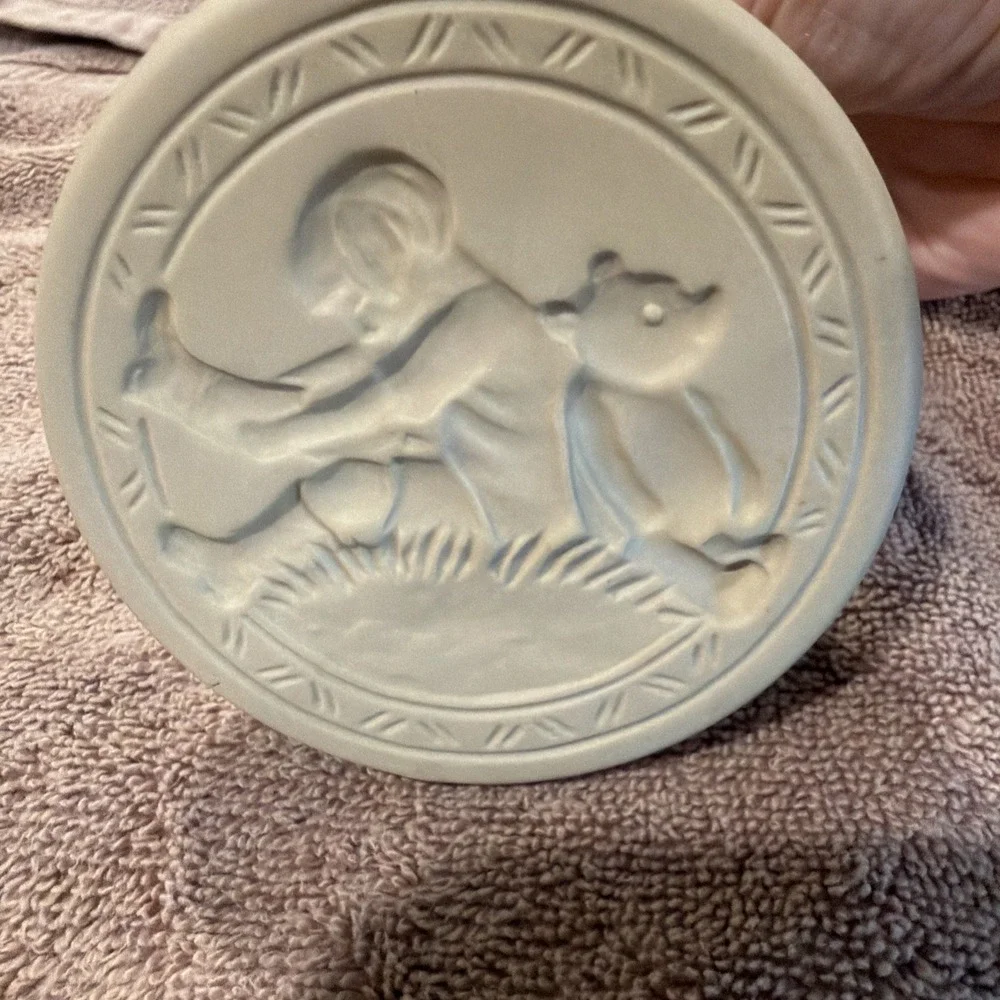 1996 Disney Brown Bag Cookie Art Press Stamp Winnie the Pooh Christopher Robin